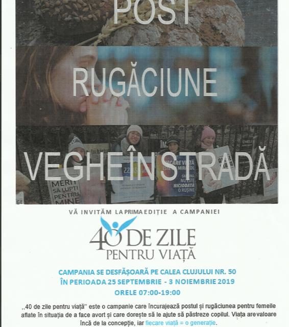 Invitație: 40 de zile pentru viață