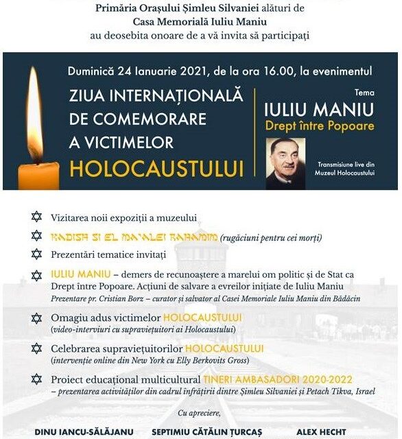 ZIUA INTERNAȚIONALĂ DE COMEMORARE A VICTIMELOR HOLOCAUSTULUI