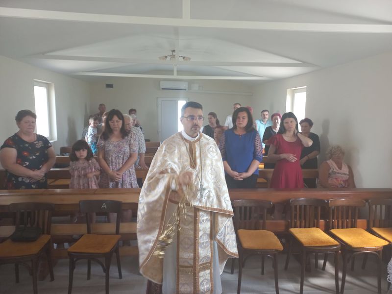 Vizita părintelui vicar cu preoții în Parohia Sântandrei II