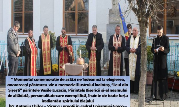 ȘCOALA GIMNAZIALĂ ”VASILE LUCACIU” DIN CAREI ȘI–A OMAGIAT PATRONUL SPIRITUAL