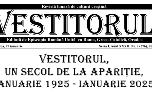 A APĂRUT NOUL NUMĂR AL REVISTEI EPARHIALE „VESTITORUL”