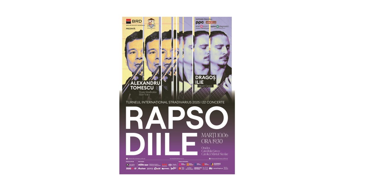 COMUNICAT: „RAPSODIILE” – TURNEUL INTERNAȚIONAL STRADIVARIUS 2025
