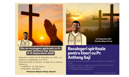 Invitație la Reculegeri Spirituale cu Pr. Anthony Saji