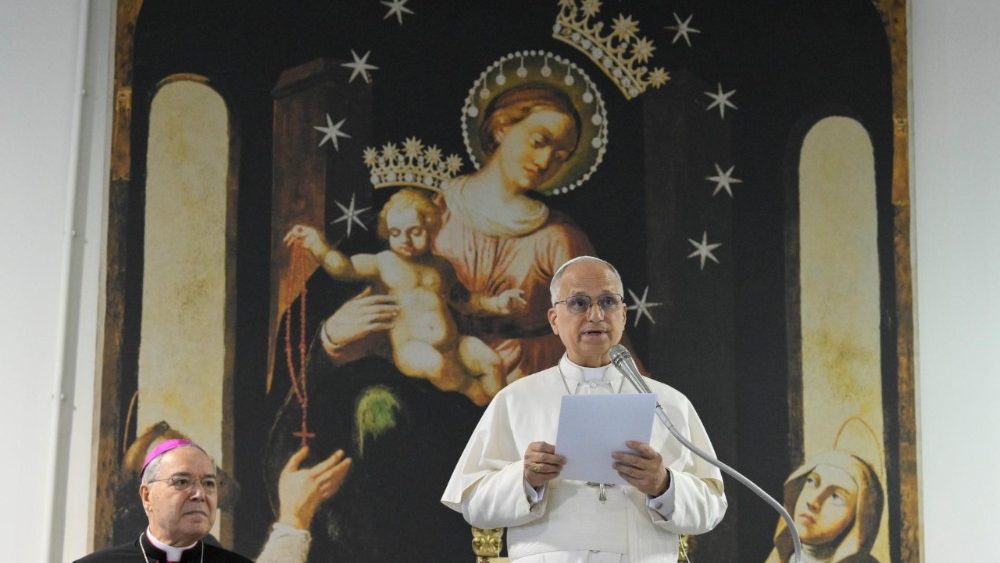 Papa Leon al XIV-lea la Pompei: „Pacea se naște în inimă. Nicio putere pământească nu va salva lumea, ci numai iubirea lui Dumnezeu”