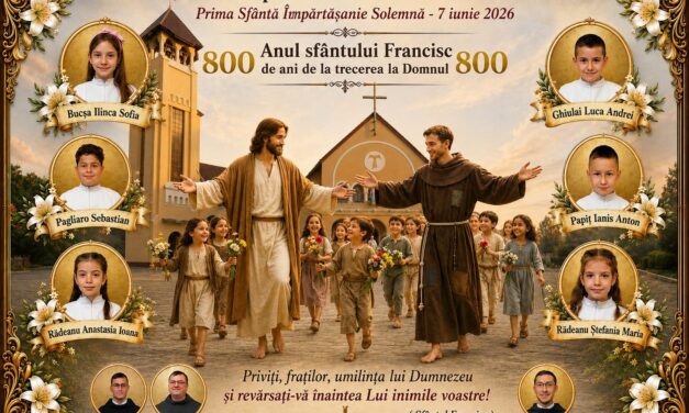 PRIMA SFÂNTĂ ÎMPĂRTĂȘANIE la Sanctuarul Eparhial „MAICA DOMNULUI” Oradea: uniți cu Isus într-o prietenie veșnică