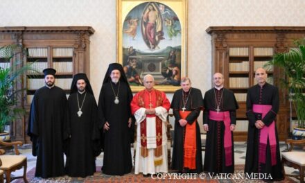 DISCURSUL SFÂNTULUI PĂRINTE LEON AL XIV-LEA CĂTRE DELEGAȚIA PATRIARHIEI ECUMENICE CU OCAZIA SOLEMNITĂȚII SFINȚILOR APOSTOLI PETRU ȘI PAVEL