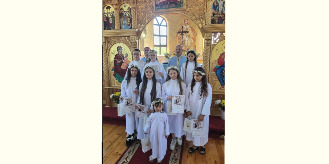 Bucuria Primei Sfinte Împărtășanii în Parohia „Nașterea Maicii Domnului” din Iaz