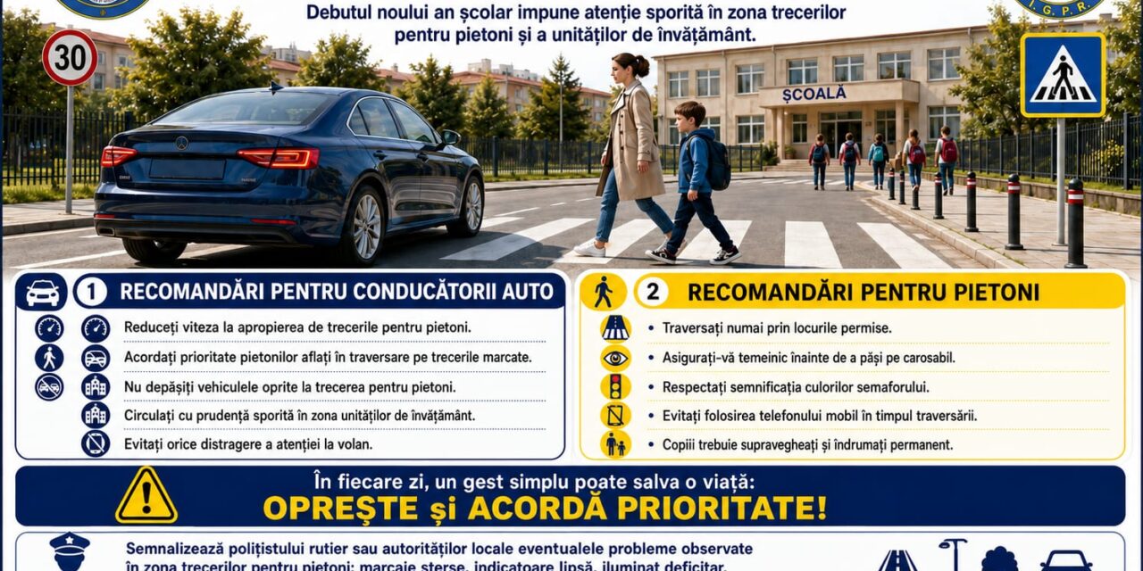 Protejăm pietonii, protejăm copiii, protejăm viața!