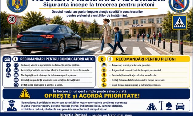 Protejăm pietonii, protejăm copiii, protejăm viața!